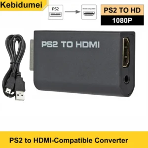 Portable For PS2 To HDMI-compatible Adapter Converter 3.5mm Audio For PC HDTV Monitor PS2 To HDMI-compatible Converter Adapter
