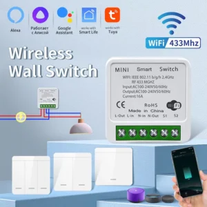WiFi Switch For Lighting RF 433MHzTuya Smart Wireless Switch Smart APP Voice Control Work With Alexa Google Home Alice