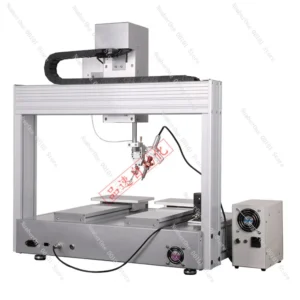 USB data cable automatic welding machine double y axis double station desktop rotary automatic soldering machine robot