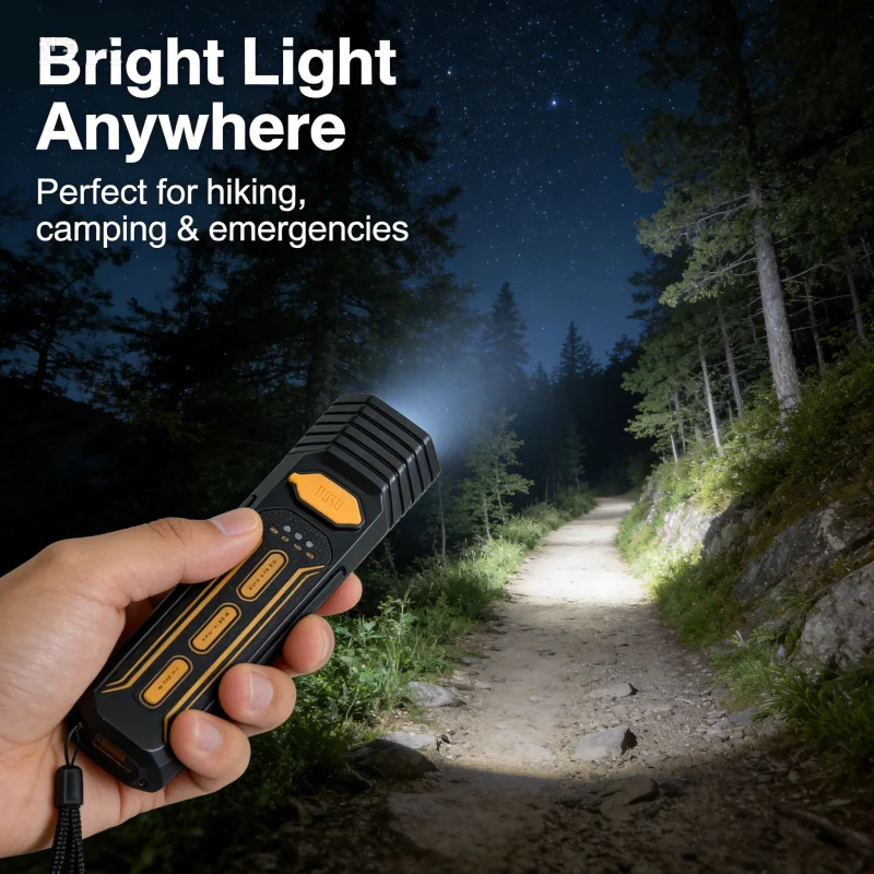 Magnetic COB Work Light USB Rechargeable LED Flashlight Portable Lantern Camping Light Type-C Power Bank Function Lamp - Image 3