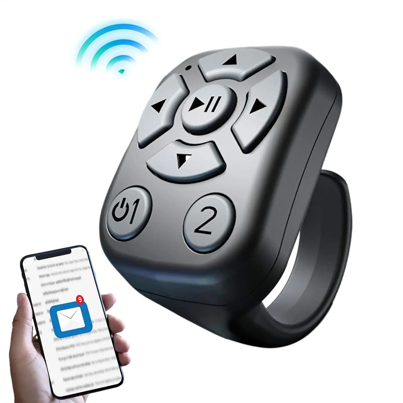 Wireless Fingertip Remote Control Ring Blue Tooth Scroller Page Turner Clicker For Phone Selfie Button Mobiles Controller - Image 3