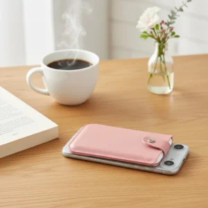 For iphone 17 air Power Bank Cover Pouch Leather Case pu leather Magnetic Magsafe External Battery Protective Case