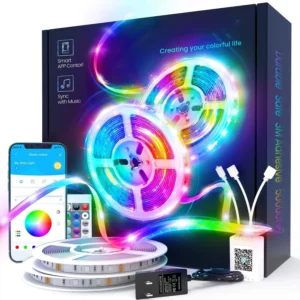 WiFi USB LED Strip Works with Alexa Tuya Smart Life 1M 5M 10M 20M TV Backlight Flexible Tape Light Music Sync Ambient Lighting