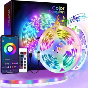 Smart Led Strip Lights Music Sync Led Lights Room with APP Control Flexible Ribbon Tape Lights for Home Party Decor TV Backlight