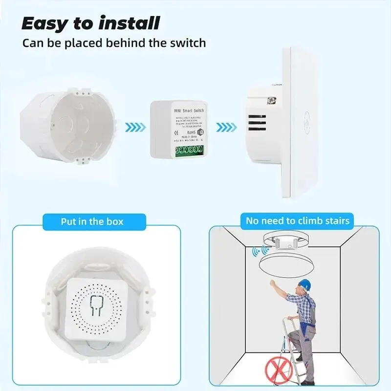 16A Wifi Smart Switch Smart Home Light Switches Module 2 Way Control Work with Tuya Smart Life Alexa Google Home Switch - Image 3