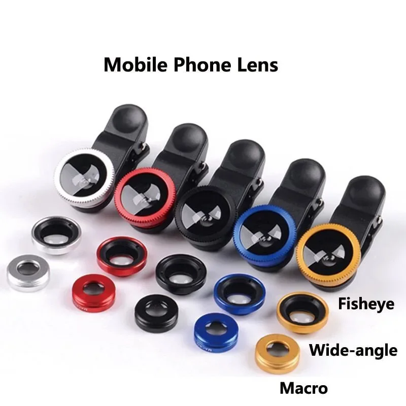 3 in 1 Fisheye Phone Lens Wide Angle Zoom Lens Fish Eye Macro Lenses Camera Kits With Clip Lens On The Phone For All Smart Phone - Image 2