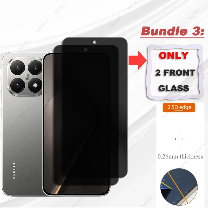 Anti Glare Tempered Glass For Xiaomi 15T Glass Privacy Screen Protector For Xiaomi 15T 5G Anti-spy Glass Camera Lens Protector - Image 3