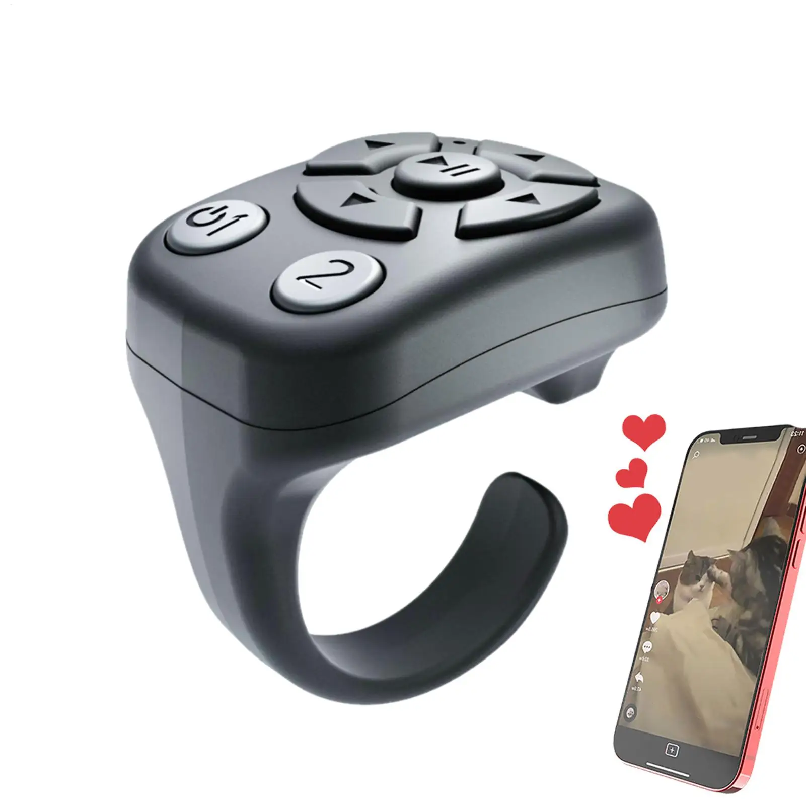 Wireless Fingertip Remote Control Ring Blue Tooth Scroller Page Turner Clicker For Phone Selfie Button Mobiles Controller - Image 2