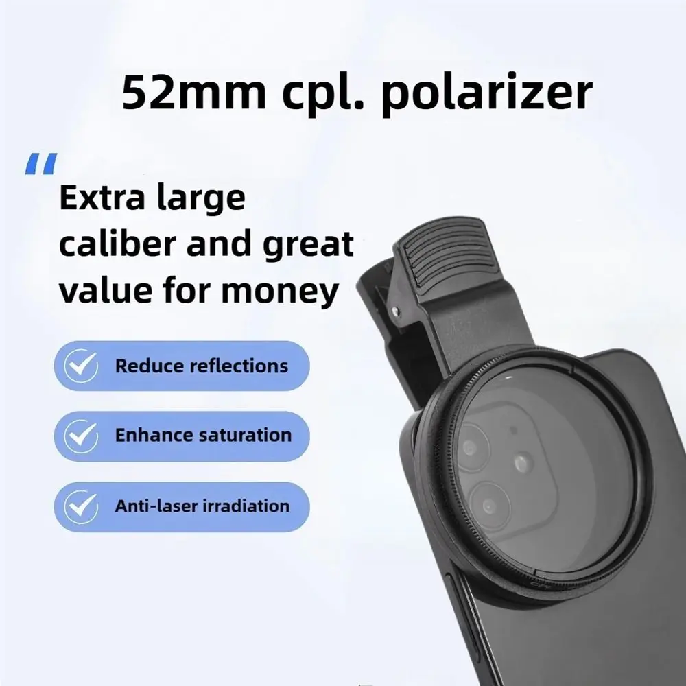 Universal 52mm Circular Polarizer Lens Filter Anti-reflection Portable Smartphones Lens Accessory CPL Filter Kit Camera Lens - Image 4