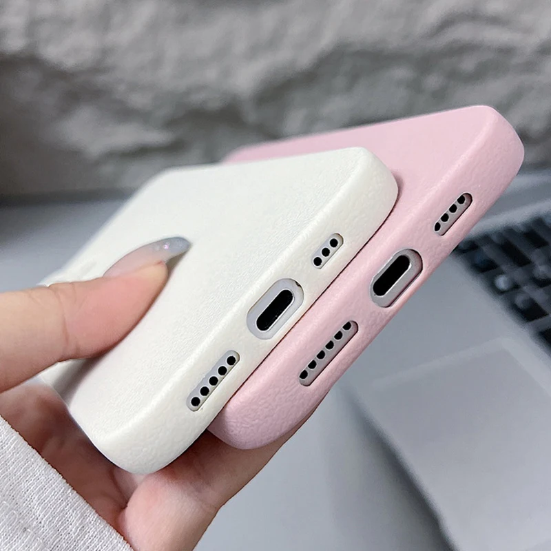 Woven Texture Printed Phone Case For iPhone 17e 17 Pro Max 16 15 14 13 Pro Max 16e 11 Shockproof Soft TPU Leather Texture Cover - Image 3