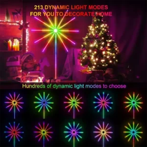 2025 new Smart LED Fireworks Light LED Neon String Light Bluetooth Control Music Sync Bedroom Wedding Party Christmas Decor