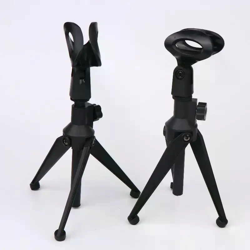 Mini Portable Table Stand Universal Microphone Stand Desktop Tripod Adjustable Mic Clip Holder Lightweight Bracket - Image 2