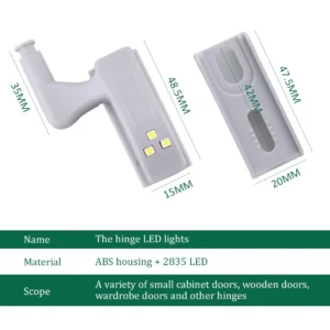 Wardrobe Cupboard Sensor Light Universal LED Inner Hinge Lamp Cabinet Induction Lights For Kitchen Closet Bedroom Night Lighting