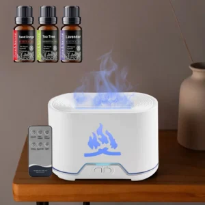 Bedroom Smart Aroma Diffuser Humidifier - USB Powered Flameless 7-Color LED Night Light