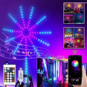 RGBIC Firework Strip Lights LED Bluetooth APP Control Neon Strip USB 5V Changing Smart Lamp Sync Music Bedroom Decor Dream Light