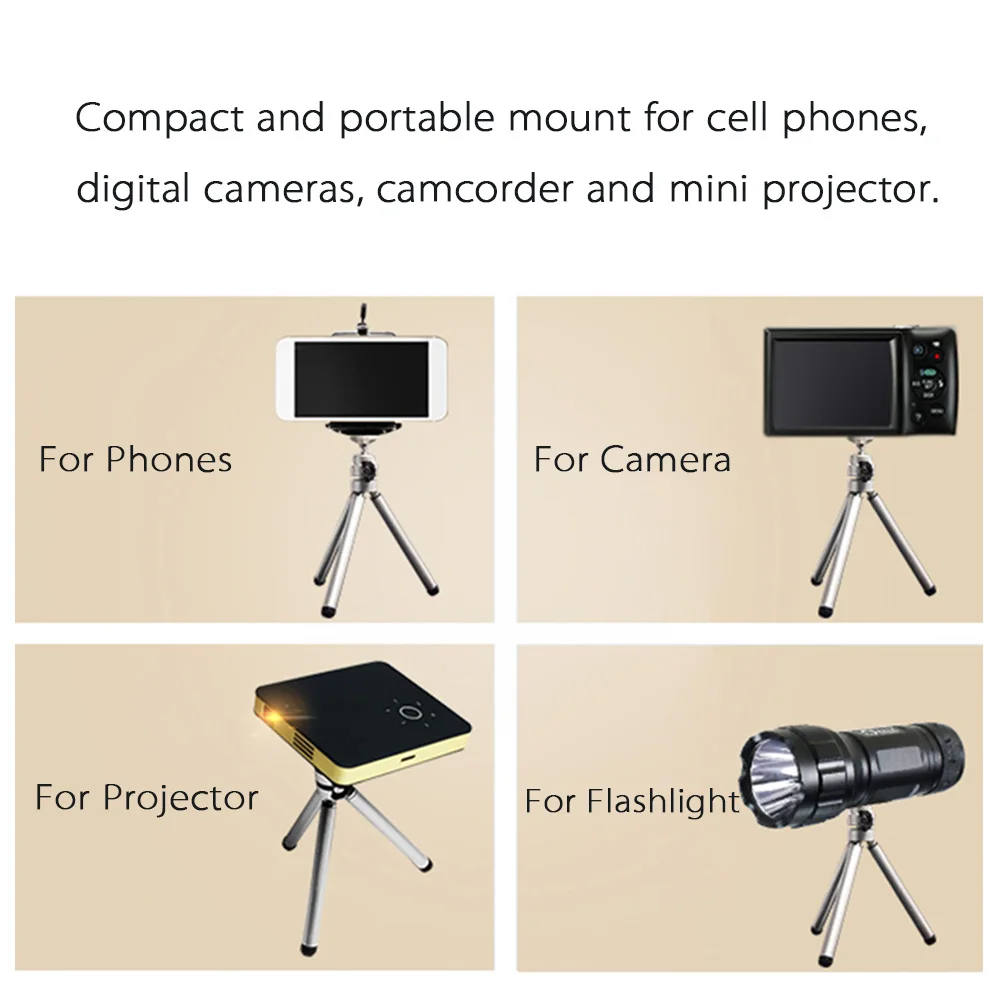 Professional Portable Tripod Projector Tripod Holder Stretchable Bracket Selfie Stick for DLP Beamer Camera Mini Projector - Image 6