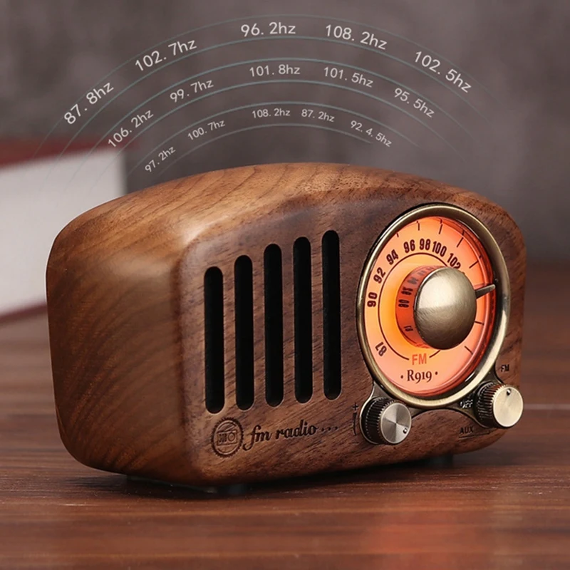 R919 Retro Radio Bluetooth Speaker, FM Radio with Old Fashioned Classic Style, Bluetooth, TF Card Slot,Walnut Wood HOT - Image 6