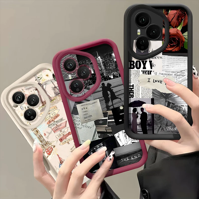 Daily Life Collage Pattern Phone Case For Honor 400 200 Pro Magic7 Lite X8c X9c Smart X6a X6b X6c Shockproof Soft Silicone Cover - Image 2
