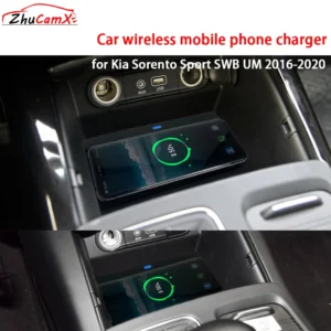 for Kia Sorento Sport SWB UM 2016-2020 Center Console Storage Wireless Mobile Phone Charger QI 18W iPhone Magsafe Fast Charging