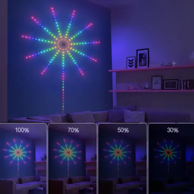 NEWIC Firework Strip Lights LED Bluetooth APP Control Neon Strip USB 5V Changing Smart Lamp Sync Music Bedroom Decor Dream Light - Image 3