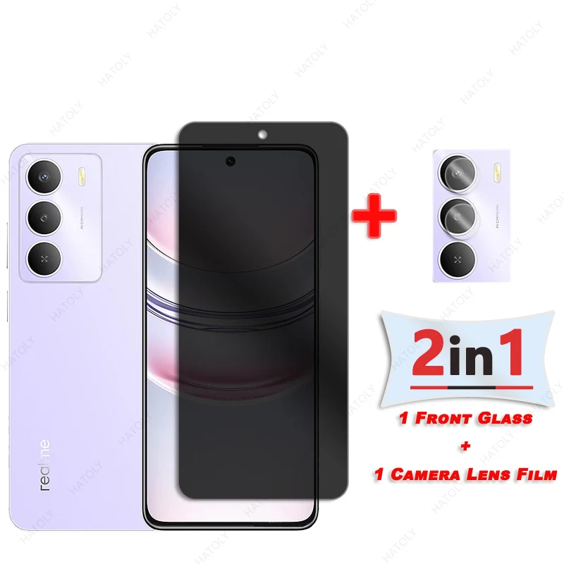 Privacy Screen Protector For Realme Narzo 80 Lite Glass For Realme C75 Anti Glare Camera Protector Anti-spy Glass For Realme C73