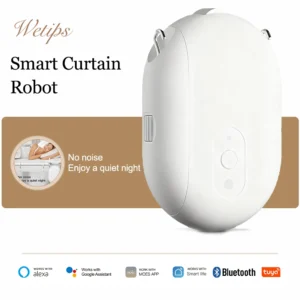 Tuya Zigbee Smart Curtain Robot, Opener & Closer for U/T Rails, App Voice Remote, Works with Alexa Google Home Smart Life