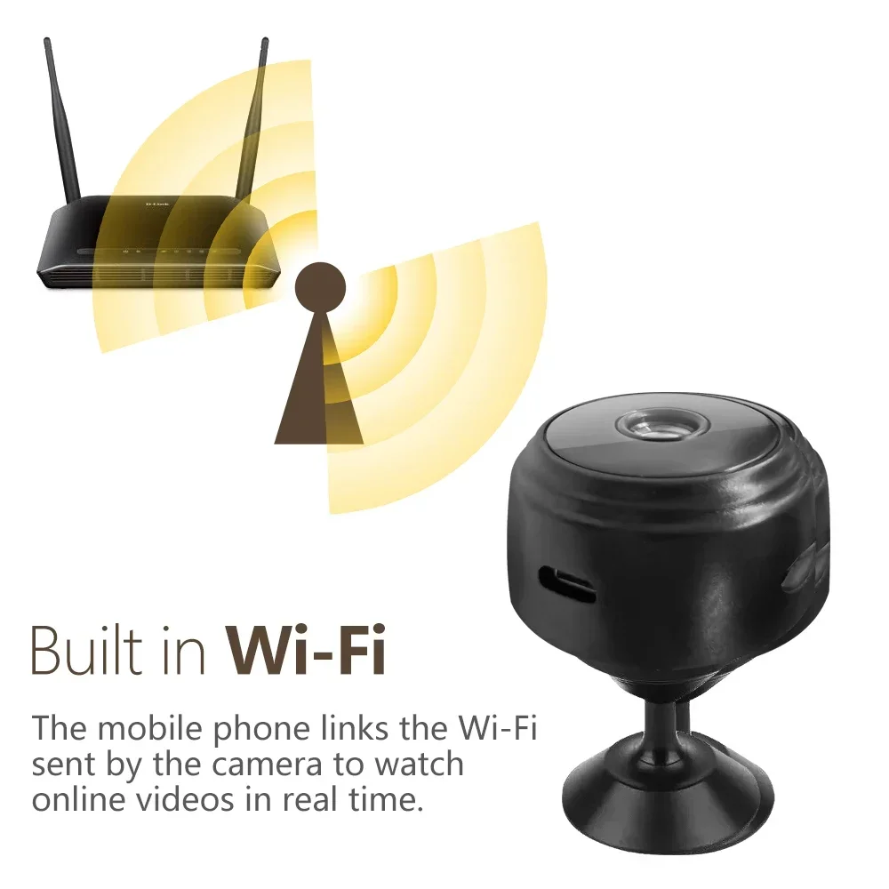 Wifi Mini Camera 1080P HD Wireless Security Surveillance with Night Vision Remote Monitoring for Smart Home Mini DV Cam