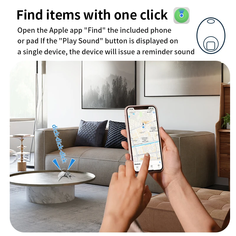 Anti-lose Tracker Smart Tag for Apple Find My App IOS Bluetooth GPS Tracker For Luggage Child IOS MFi Key Finder - Image 4
