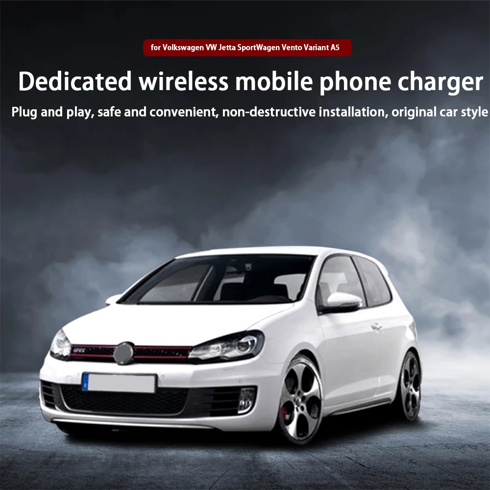 for Volkswagen VW Jetta SportWagen Vento Variant A5 Center Console Storage Wireless Mobile Phone Charger QI 18W Magsafe Charging - Image 2