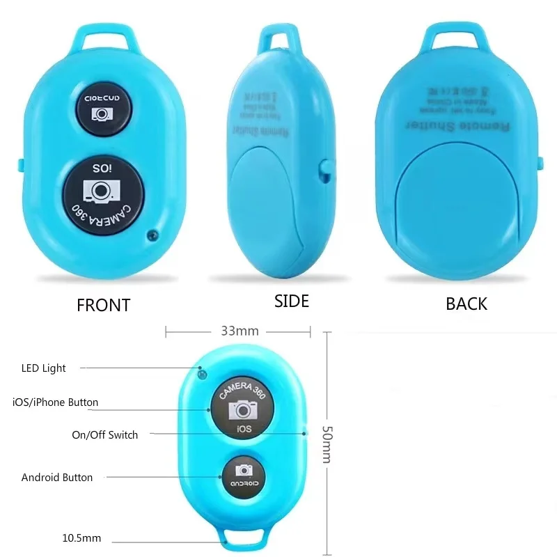 Mini Camera Bluetooth-compatible Remote Controller Photo Shutter Release Button Phone Selfie For IOS/Android Smartphones - Image 4