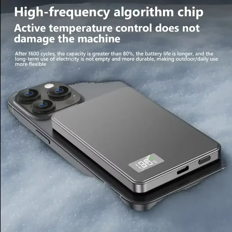 Wireless Magnetic 50000mAh Power Bank Fast Charging Portable PD22.5W External Battery for Magsafe for iPhone17 Samsung Xiaomi - Image 5