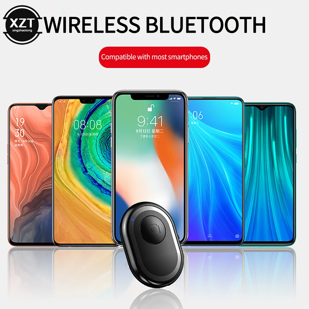 Mini Bluetooth-compatible Remote Control Button Wireless Controller Self-timer Trigger Release Selfie For Smartphones Camera