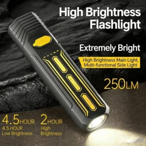 Magnetic COB Work Light USB Rechargeable LED Flashlight Portable Lantern Camping Light Type-C Power Bank Function Lamp