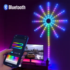 2025 Smart LED Fireworks Light LED Neon String Light Bluetooth Control Music Sync Bedroom Wedding Party Christmas Decor 5.0