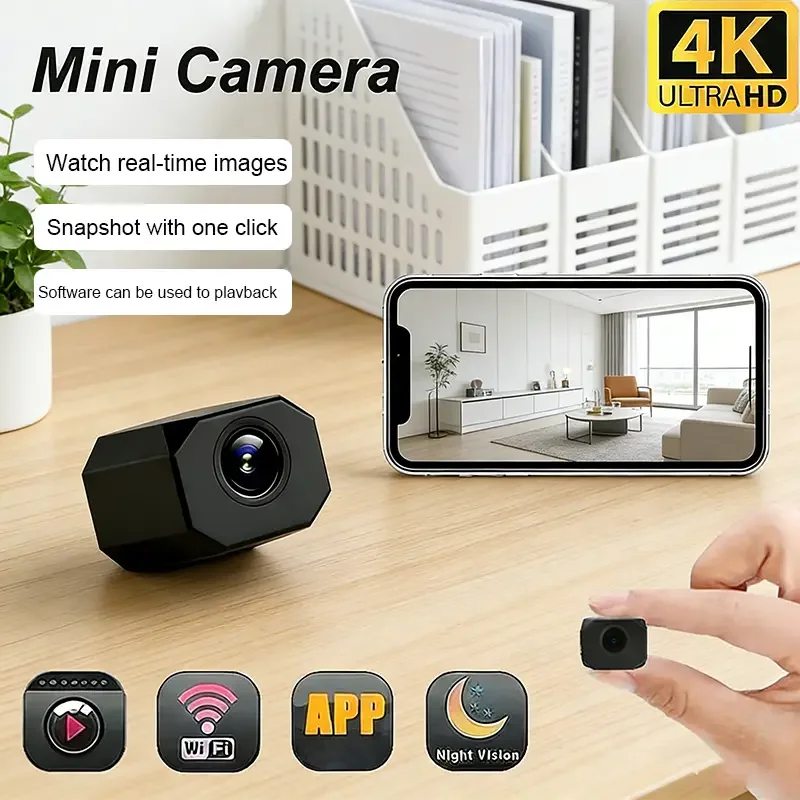 4K HD Mini Camera WiFi IP AP Remote Monitoring Lightweight Portable Camcorder Smart Home Surveillance Security Camera 2026 - Image 2