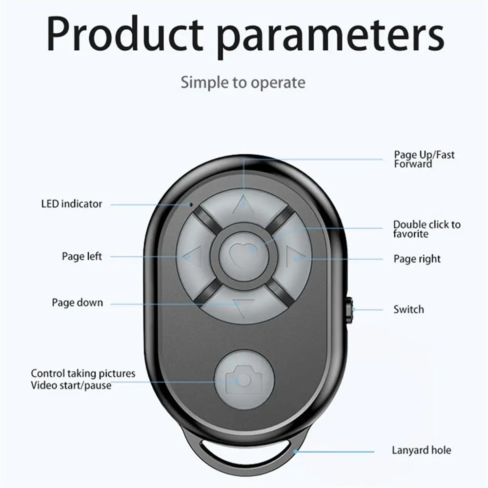 Bluetooth Self-Timer Camera Stick Bluetooth Camera Controller Camera Video Controller Bluetooth Remote Selfie Stick Controller - Image 3