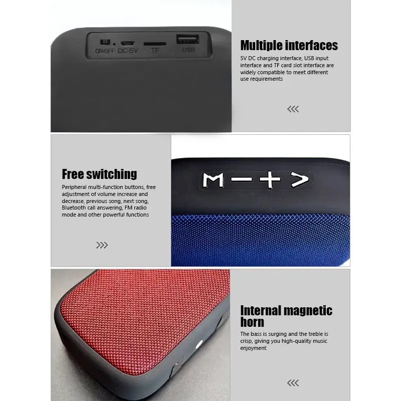 Portable Wireless Soundbar 500mAh Battery Bluetooth 5.0 Outdoor Indoor Sport HIFI Customized High-Quality Speakers Soundbar - Image 6