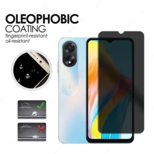 Privacy Screen Protector For Oppo A18 4G Anti Glare Glass For Oppo A18 4G Camera Protector For Oppo A38 4G Anti-spy Glass