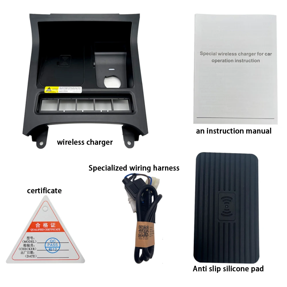 for Volkswagen VW Jetta SportWagen Vento Variant A5 Center Console Storage Wireless Mobile Phone Charger QI 18W Magsafe Charging - Image 5