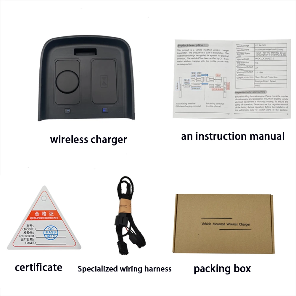 ZhuCamX for Rivian R1T 2021–2025 Center Console Storage Wireless Mobile Phone Charger QI 18W iPhone Magsafe Fast Charging Panel - Image 5