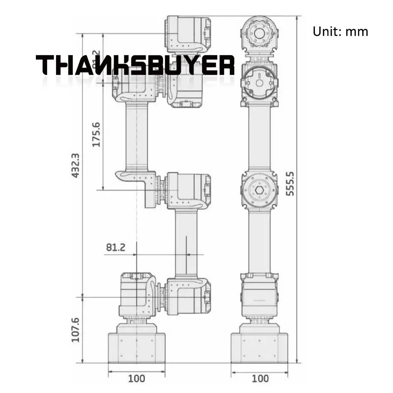Thanksbuyer GLUON-2L6-4L3 Industrial Robot Arm 6DOF Mechanical Arm for CNC Material Loading Unloading Carrying - Image 4