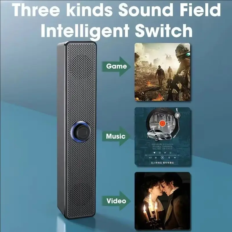PC Soundbar Wired and Bluetooth Speaker USB Powered Soundbar for TV Pc Laptop Gaming Home Theater Surround Audio System - Image 3