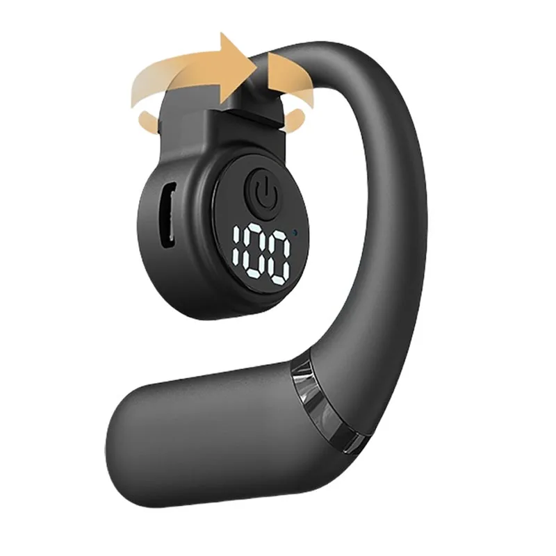 Bluetooth 5.4 Wireless Ear Hook Headset Earphone 180° Rotation HiFi Stereo Noise Reduction Headphone Sports Waterproof Earbud - Image 6