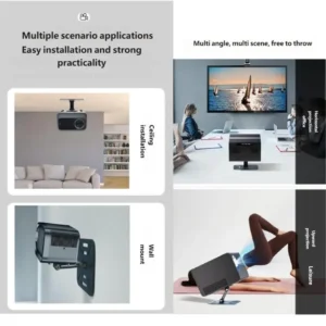 31BA Metal Projector Mount Foldable Portable with Multiple Direction Adaptation Accommodates Numerous Projector for Home Use