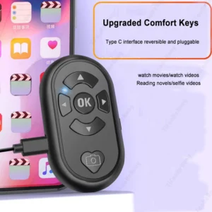 Bluetooth-compatible Wireless Remote Control Phone Selfie Video Controller for Android Ios Remote Button Rechargeable Type-C