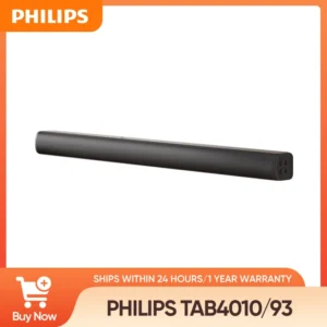 PHILIPS TAB4010 Sound Bar Virtual Surround 2.0 Stereo Sound Effect BT5.3 Connect for Home Theater TV Speakers Computer Audio