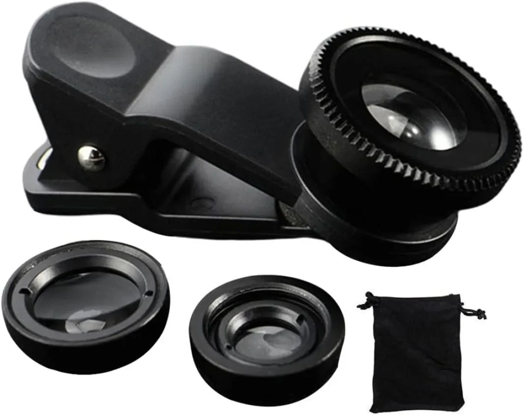 3 in 1 Fisheye Phone Lens Wide Angle Zoom Lens Fish Eye Macro Lenses Camera Kits With Clip Lens On The Phone For All Smart Phone - Image 3