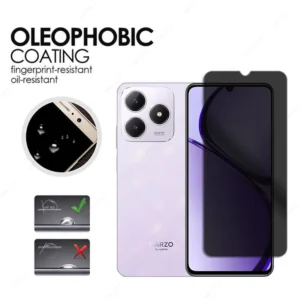 Privacy Screen Protector For Realme Narzo N63 Glass For Realme C63 4G Camera Lens Protector Anti-spy Glass For Realme C53 4G