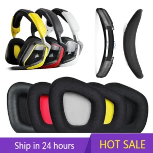 Replacement Earpads Memory Foam Ear Cushion for Corsair Void PRO ELITE RGB Wireless Gaming Headset Earmuffs Ear Pads Headband