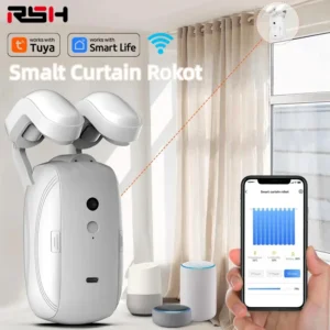 Tuya Wifi BT Smart Curtains Robot Wireless Automatic Curtain Opener Voice Remote Control Curtain Motor for Alexa Google Home